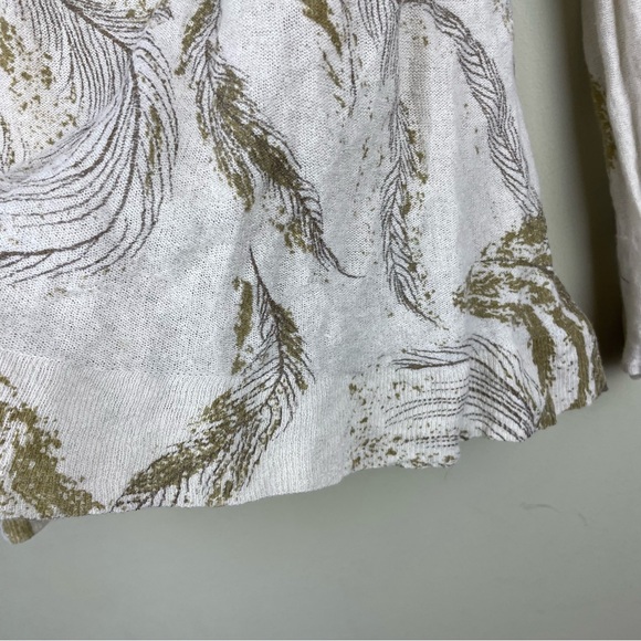 Guinevere Anthropologie Cotton & Metallic Fabric Cardigan Open Front Sweater SM - Picture 14 of 16